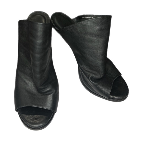 A7EIJE Selma Open-toe Leather Heeled Mules 8.5W - Picture 3 of 9